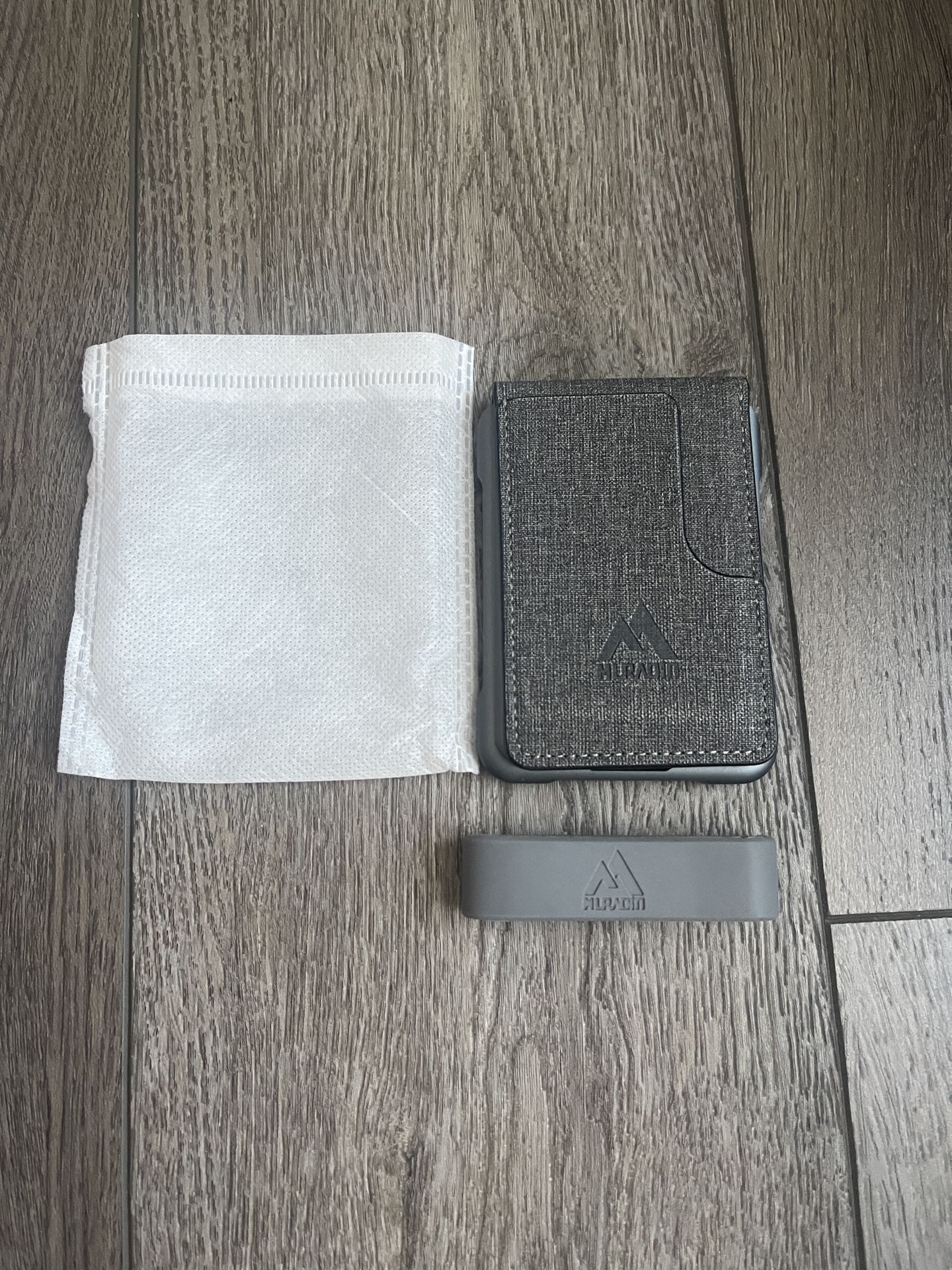 MURADIN Black Tactical Bifold Wallet  Aluminum /Leather RFID Blocking