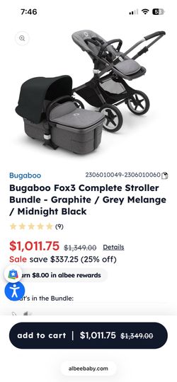 Bugaboo Fox 3 bassinet/stroller
