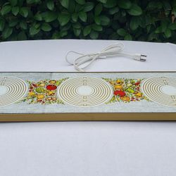 Vintage Antique Warm-O-Tray Food Warmer Harvest Gold Avacado Green Hotplate

