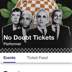 No Doubt concert Ticket 