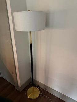 Floor lamp gold and black