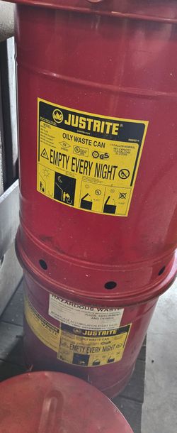 Just Rite Ouly Waste Can Red