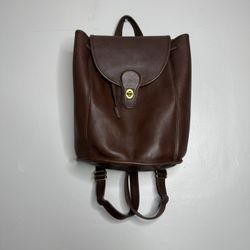 Vintage Coach Brown Leather Backpack