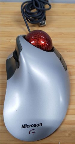 Microsoft Trackball Explorer 1.0 Mouse PS2/USB Compatible X08-70390 Tested Works