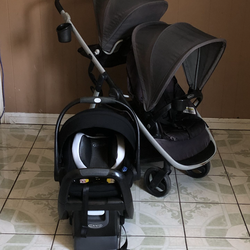 GRACO READY 20 DOUBLE STROLLER WITH CAR SEAT!!!!