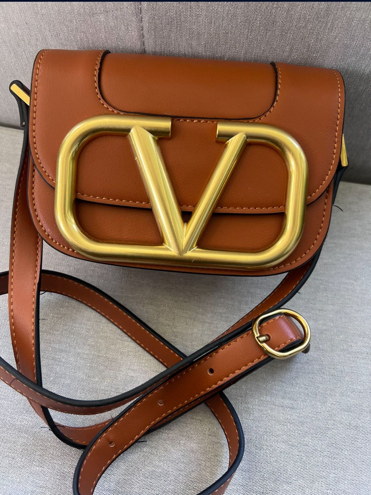 Valentino Supervee Camel Bag Authentic $1700