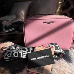 Pink Karl Lagerfeld Paris Crossbody Bag