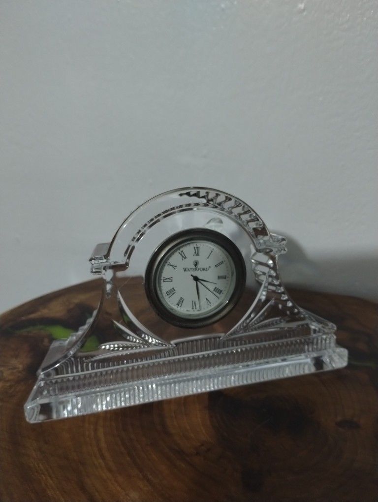 WATERFORD CRYSTAL CLOCK 6"×4"×1.5"