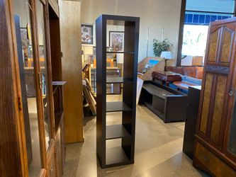 Black-Brown 5 Cubby Shelf