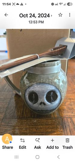 Disney The Nightmare Before Christmas Deadly Nightshade Mug with Spoon. HOLMDEL NJ