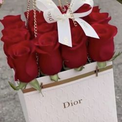 Mom Dior Purse With Roses