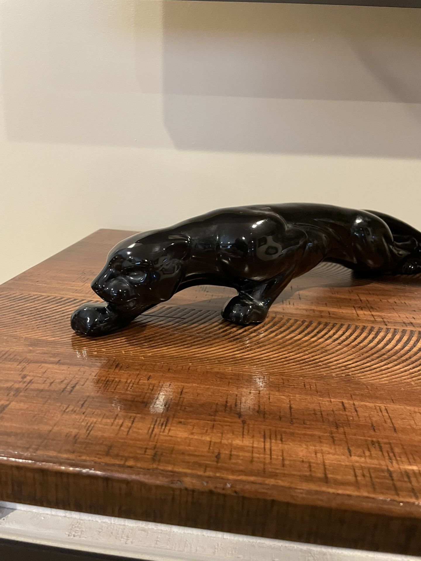 Vintage Mid Century Royal Haeger Black Panther Jaguar 24” Ceramic Figure Sculpture