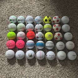 Golf Balls - 35 Assorted Big Brand Balls