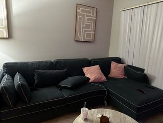 Blue sectional