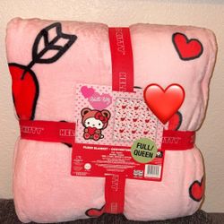 Hello Kitty Valentine Blanket FULL/Queen ( Read Description) 