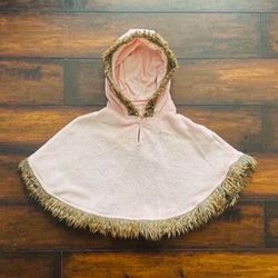 Baby Girl Clothes Little Toddler BCBG Girls Pink Cloak Coat Cape Poncho Outerwear Size 4T