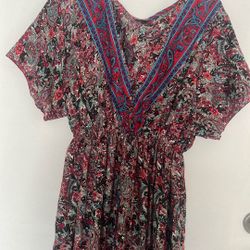 Long Summer Dress Printed Designed Size M