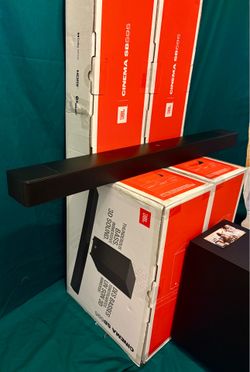 JBL Soundbar Cinema SB595 Dolby Atmos Home Theater 3.1.2 Ch. w/ Massive Bass, Wireless Sub