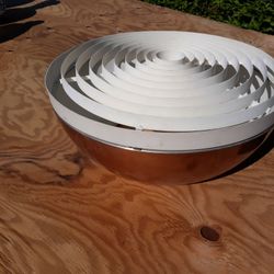 Large Retro Mid Century 1950s Lamp Shade Copper Aluminum Louvered