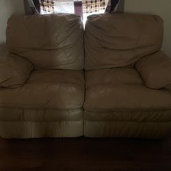 Leather Love Seat Recliner 