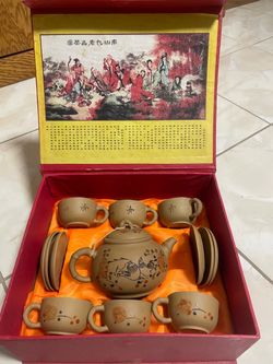 Zisha Chinese clay tea set