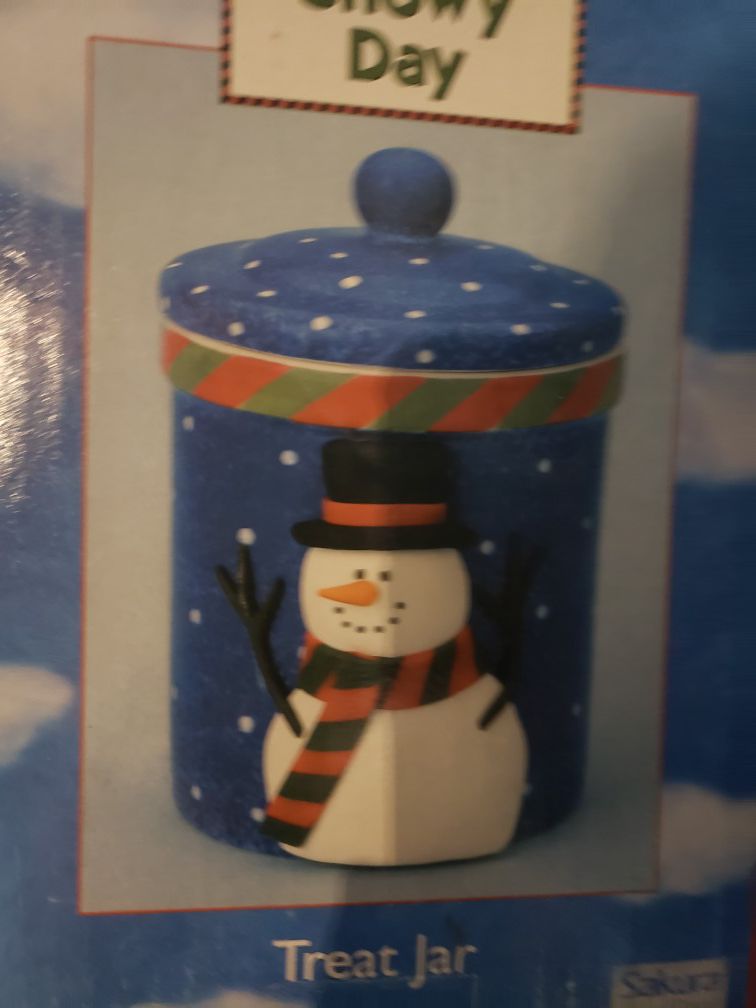 Snow man Cookie jar