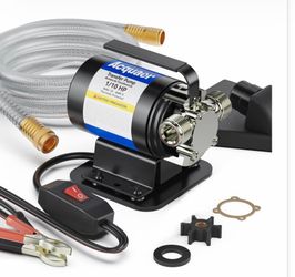 Water Transfer Pump DC 12V 1/10HP Portable Electric Water Removal Utility Pump With Switch And Suction Hose Kit, Low Suction Water Removal For RV, Wat