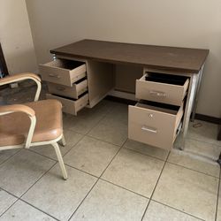 Antique Computer Desk And Chair