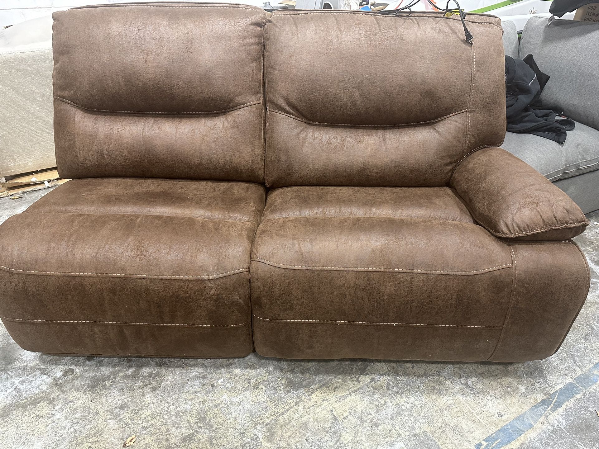 Macys Brown Suede Love Seat