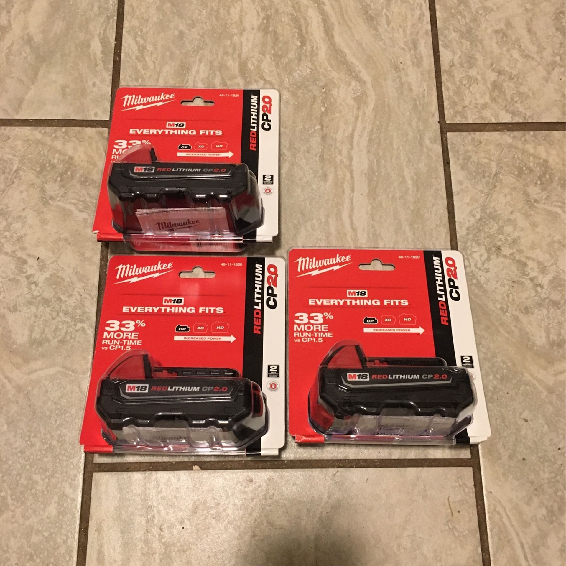 M18 2.0 Milwaukee batteries