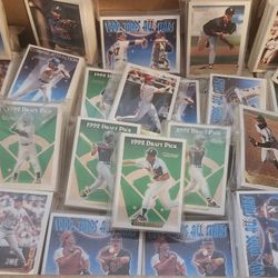 Box Of Baseball Cards 500+ Many Duplicates 