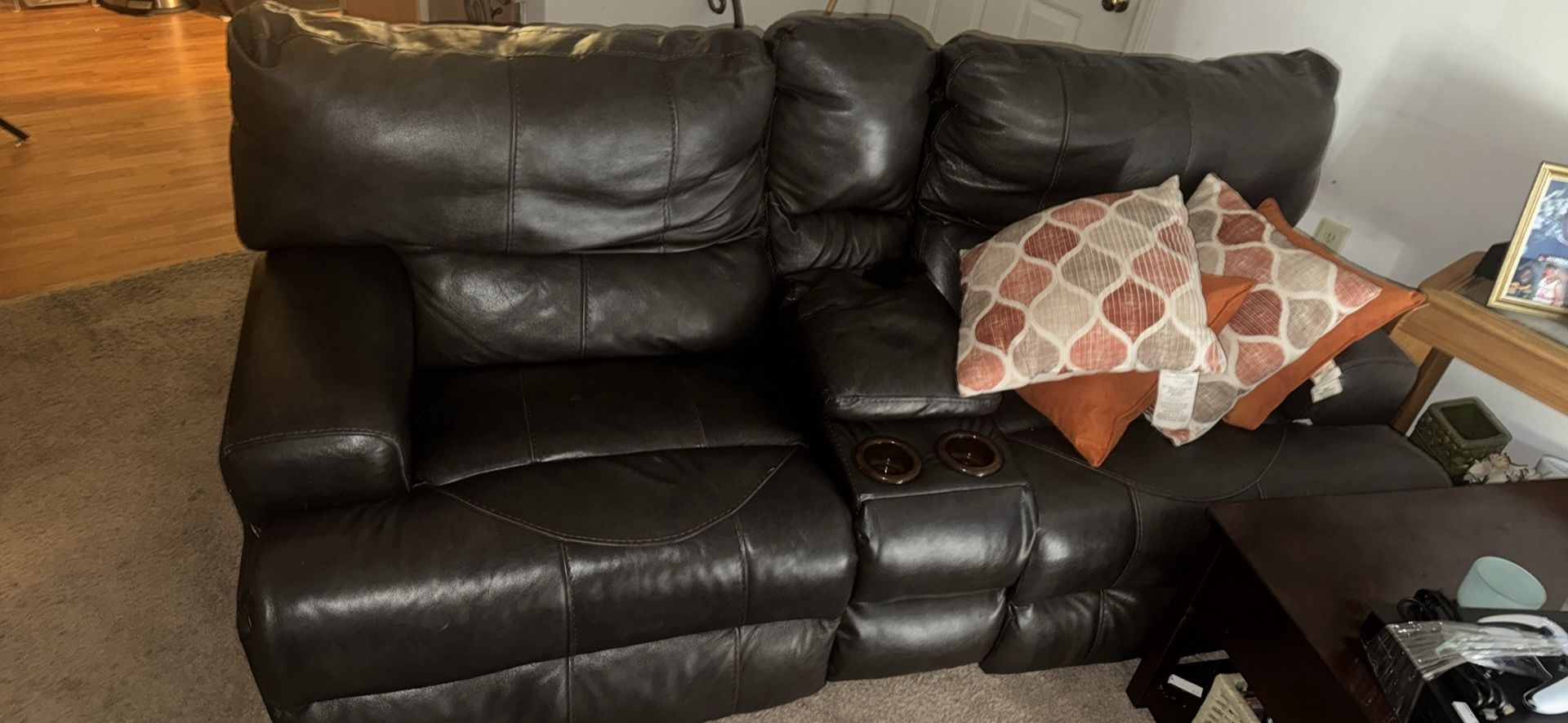 Automatic Brown Leather Recliners