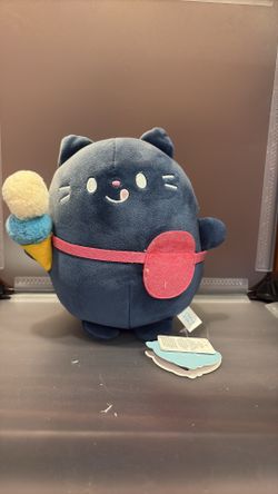 Defected BK7552-1 Gokigen Odekake blue cat holding ice cream cones