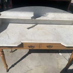 Antique Marble Wash Desk 