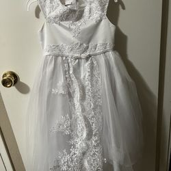 White Flower Girl/First Communion Dress