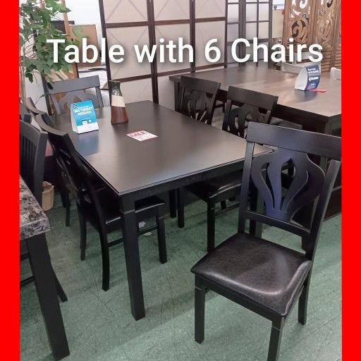 💥 Table With 6 Chairs