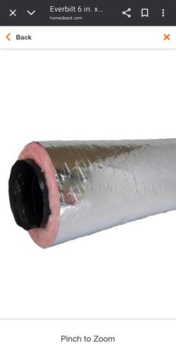 6 in. x 25 ft. Insulated Flexible Duct R6 Silver Jacket