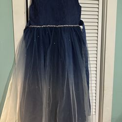 Girls Navy Blue Dress 