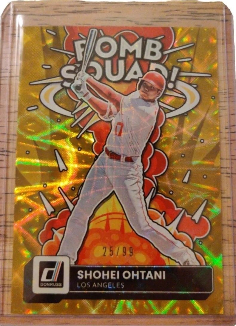 Shohei Ohtani 2022 Panini Donruss Bomb Squad #BS-3 Gold SSP 25/99 SUPER RARE