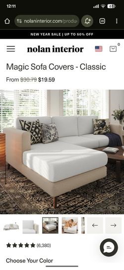Sofa Cover Set (Jade White)