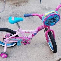 Girls LOL pink bike 16 inch tire