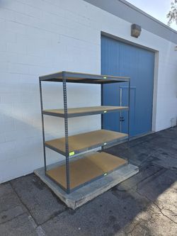 Industrial Racks 72 in W x 48 in D Used Heavy Duty 4 Tier Storage Shelving Delivery Available