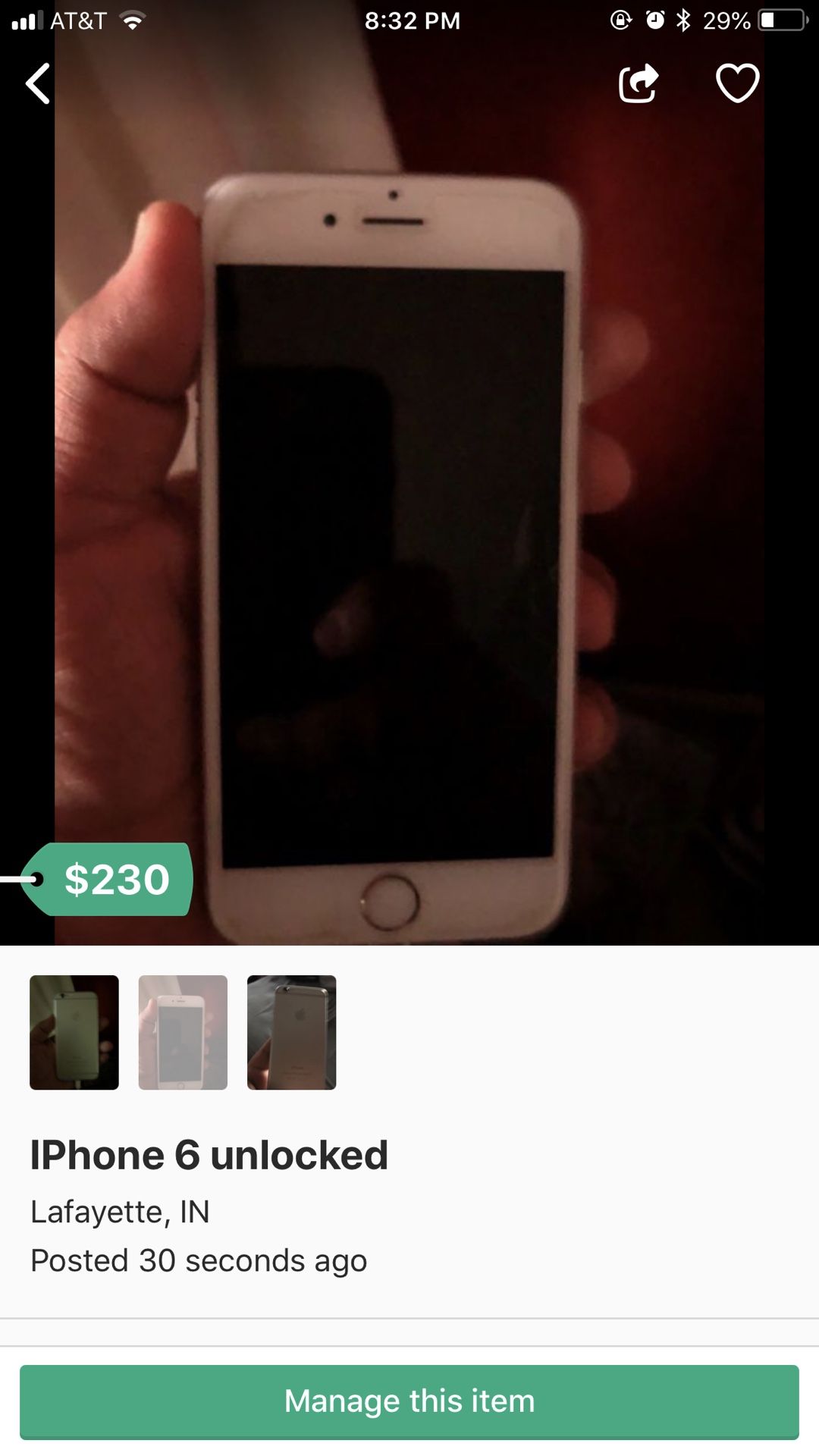 IPhone 6 unlocked 64GB