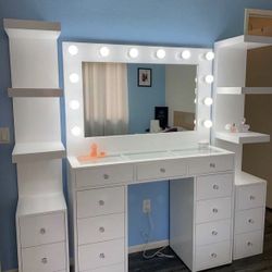 Vanity With Shelves 