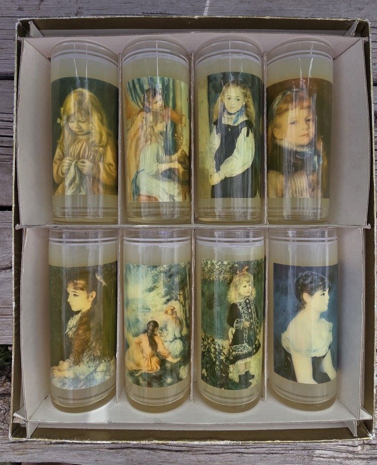 Vintage Set of 8 Renoir Glasses