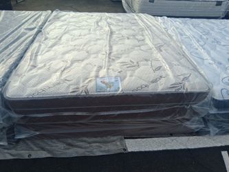 Brand New King Size Pillowtop Mattress And Box Spring Free Delivery Depends On Location