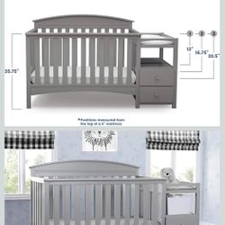 💥LIQUIDACIÓN 💥 CUNA GRIS CONVERTIBLE 4 en 1. / BABY CRIB 💥 $199 🩵
