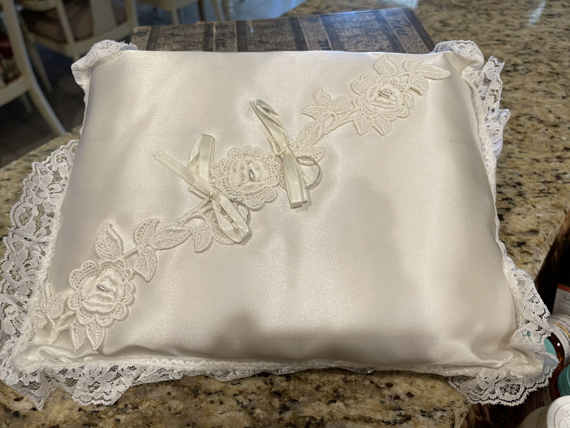 Wedding  Vintage Ring Bearer Pillow