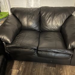 Black Leather Loveseat