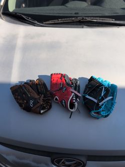 Kids 9.5 inch baseball gloves! Get all 3!
